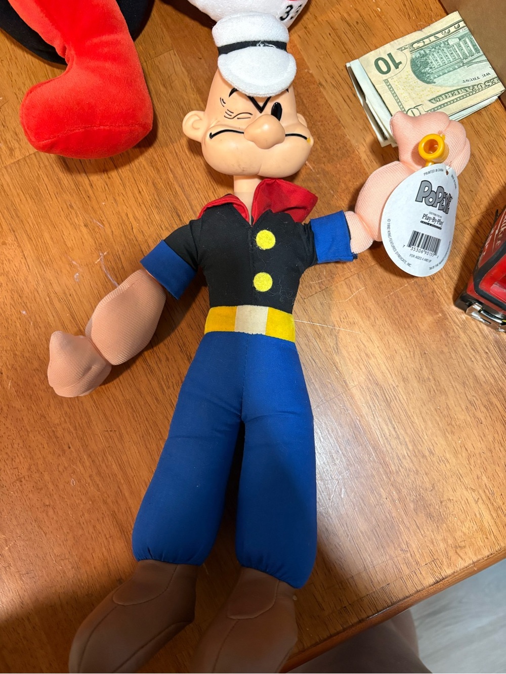 Popeye Plush Doll - Blue Pants with Black Shirt